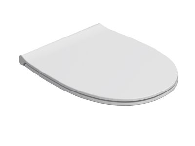 Capac wc Globo 4All cu inchidere lenta, 54cm, alb mat