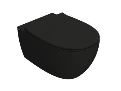 Vas wc suspendat Globo 4All NoRim 54cm, negru mat