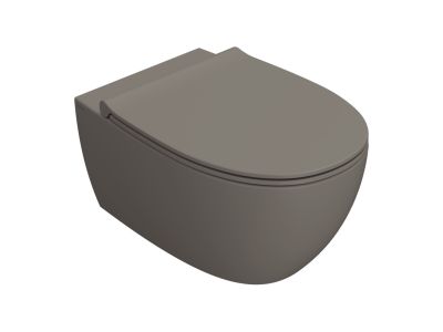 Vas wc suspendat Globo 4All NoRim 54cm, gri agata