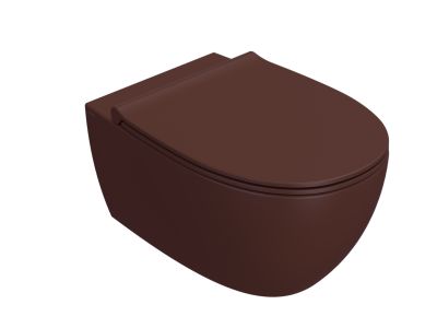 Vas wc suspendat Globo 4All NoRim 54cm, rosu Mattone