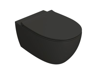 Vas wc suspendat Globo 4All NoRim 54cm, gri smoke