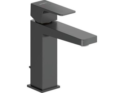 Baterie lavoar Duravit Manhattan M, ventil pop-up, negru mat