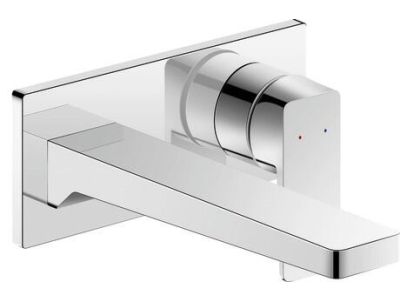 Baterie lavoar Duravit Manhattan din 2 elemente, de perete, necesita corp ingropat, crom