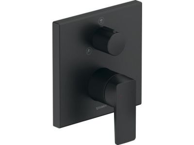 Baterie cada - dus Duravit Manhattan montaj incastrat, necesita corp ingropat, negru mat