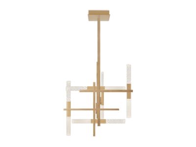 Suspensie Contardi Mikado 1200, design Massimiliano Raggi, LED 10x4W, alama satinata, cristal