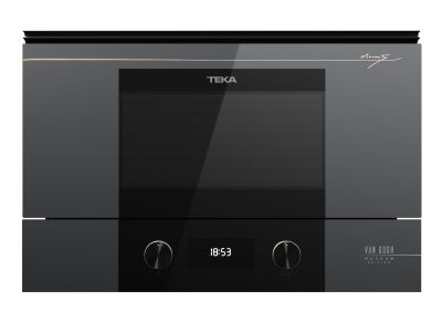 Cuptor cu microunde incorporabil Teka ML 82-VGoghBIS L, 22 litri, 3 functii, baza ceramica, interior inox, balamale stanga, gri inchis, editie speciala Van Gogh