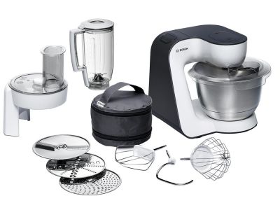 Robot de bucatarie Bosch Styline MUM52120 700W, 4 trepte + Impuls, alb