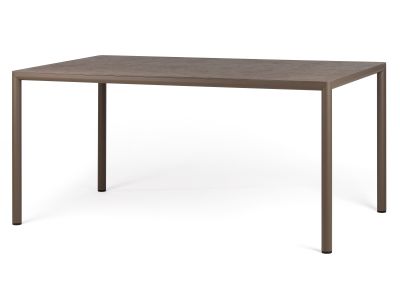 Masa exterior Nardi Piave 160x90cm, h76cm, baza aluminiu, top HPL Materia, tabacco