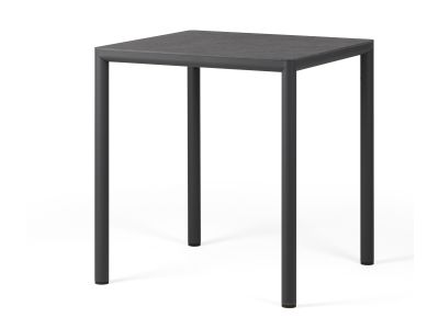 Masa exterior Nardi Piave 70, 69x69cm, h76cm, baza aluminiu, top HPL Materia, antracite