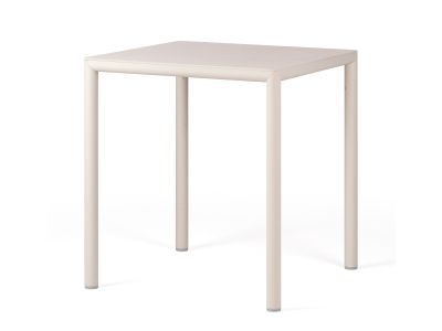 Masa exterior Nardi Piave 70, 69x69cm, h76cm, baza aluminiu, top HPL Materia, corda