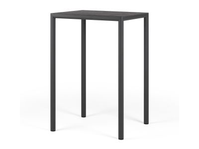 Masa inalta exterior Nardi Piave 70 High, 69x69cm, h107cm, baza aluminiu, top HPL Materia, antracite