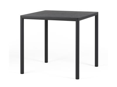 Masa exterior Nardi Piave 80, 79x79cm, h76cm, baza aluminiu, top HPL Materia, antracite