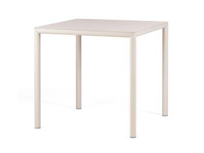 Masa exterior Nardi Piave 80, 79x79cm, h76cm, baza aluminiu, top HPL Materia, corda