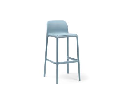 Scaun inalt exterior Nardi Faro Stool, h76cm, celeste