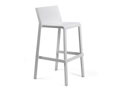 Scaun inalt exterior Nardi Trill Stool, h76cm, alb