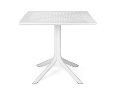 Masa exterior Nardi Clip 80, h 75cm, 80x80cm, alb