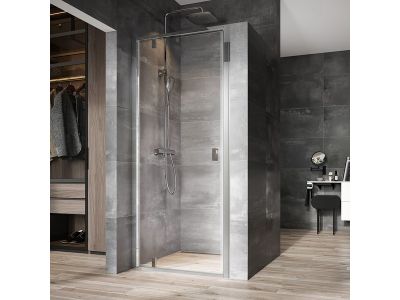 Usa de nisa batanta Ravak Nexty NDOP1-90, 90cm, sticla transparenta 6mm, profil aluminiu lucios