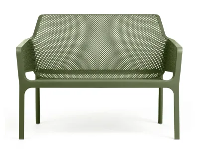 Banca exterior Nardi Net 116x70cm, h 86cm, verde agave