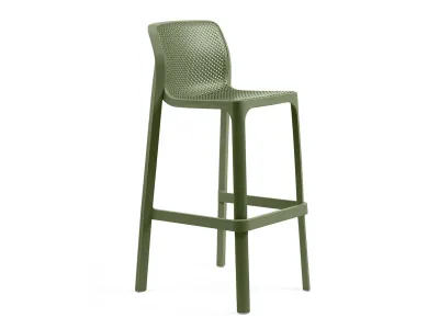 Scaun inalt exterior Nardi Net Stool, h76cm, verde agave