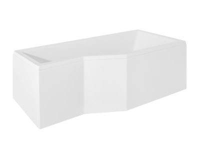 Cada baie asimetrica Besco Integra 170x75cm, acril, orientare dreapta