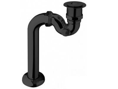 Sifon click-clack Besco Retro pentru cazi freestanding, negru mat