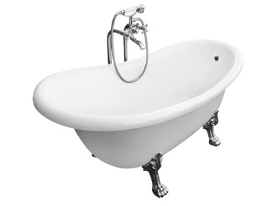 Cada retro freestanding Besco Otylia 170x77cm cu picioare crom