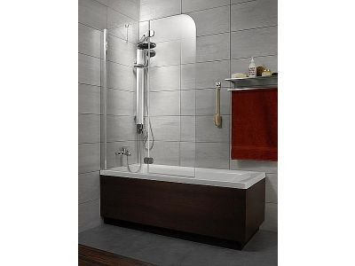 Paravan cada Radaway Torrenta PND/L, element fix + element mobil, 121 cm, orientare stanga, profil crom