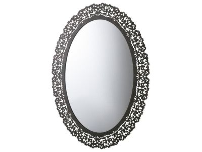 Oglinda Globo Paestum 95x71cm, rama metalica cu finisaj metal antichizat