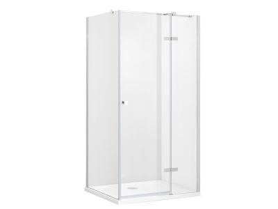 Cabina de dus Besco Pixa Chrome 90 P, 90x90cm, orientare dreapta, profile crom
