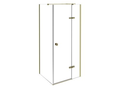 Cabina de dus Besco Pixa Gold 90 P, 90x90cm, orientare dreapta, profile auriu
