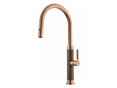 Baterie bucatarie Franke Mythos Masterpiece J cu dus extractibil, copper