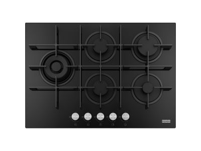 Plita gaz incorporabila Franke Maris FHMA 755 4G DCL BK C  cu 5 arzatoare, gratare fonta,  73cm, Nero