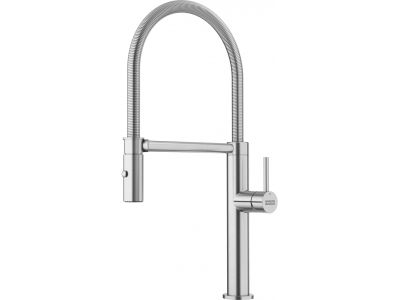 Baterie bucatarie Franke Pescara Semi Pro cu pipa flexibila, Inox