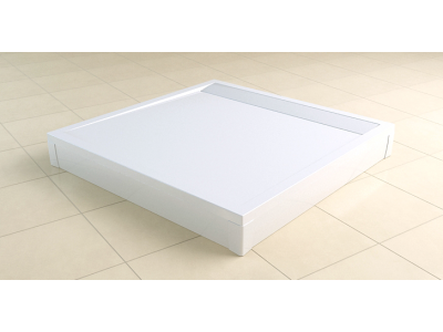 Set masca frontala si laterala pentru cadite de dus Ronal (SanSwiss) PWIL 100x100cm, h9.5cm, alb