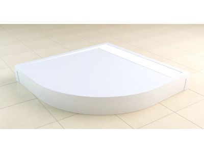 Masca semirotunda Ronal (SanSwiss) PWIL pentru cadite de dus 80x80cm, h9.5cm, alb