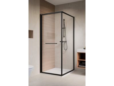 Cabina de dus Radaway Alienta Black SD I  80x80cm, profil negru