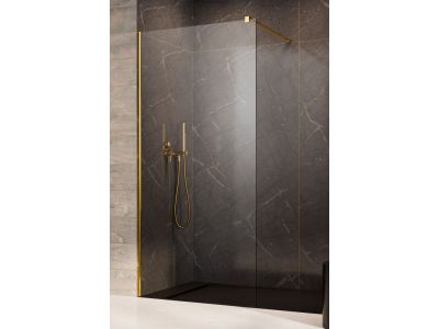 Cabina de dus tip Walk-in Radaway MODO New GOLD II 60 cm, profil auriu