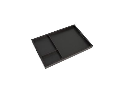 Tabla de scris Securit tip tava cu manere cu 3 partitii, 60x40x4cm, maro inchis