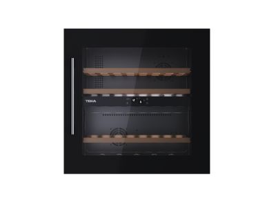 Vitrina de vinuri incorporabila Teka RVI 20041, 100 litri net, 41 sticle, negru
