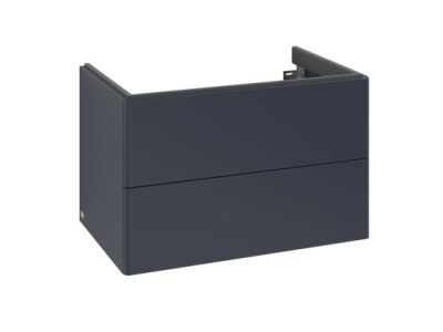 Dulap baza suspendat Villeroy & Boch Antao cu 2 sertare, 78.8x50.4cm, Midnight Blue Matt