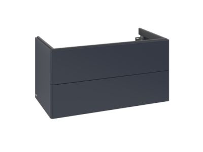 Dulap baza suspendat Villeroy & Boch Antao cu 2 sertare, 98.8x50.4cm, Midnight Blue Matt