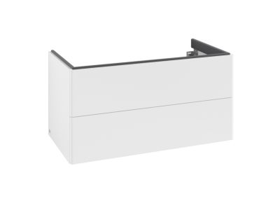 Dulap baza suspendat Villeroy & Boch Antao cu 2 sertare, 98.8x50.4cm, White Matt