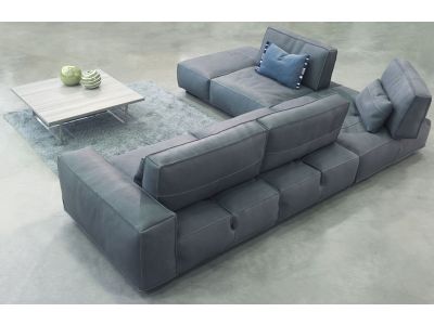 Canapea de colt Gamma Soho 322x266cm stanga, piele Deluxe J706, HandMade in Italy