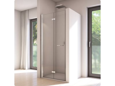 Usa de dus pliabila Ronal (SanSwiss) Solino SOLF1 90cm stanga, sticla securizata 6mm