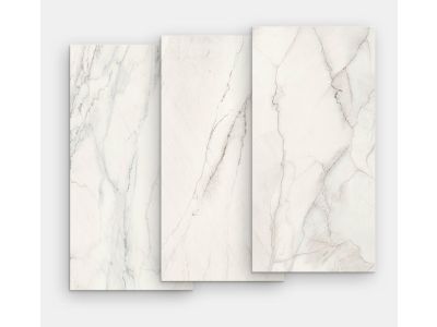 Gresie portelanata FMG Marmi Classici Maxfine 75x37.5cm, 6mm, Statuario Light Lucidato