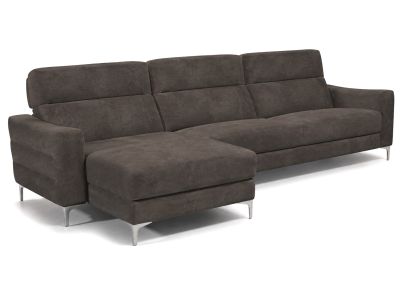 Canapea de colt Softaly by Natuzzi Stima B940 orientare stanga, tapiterie Mattinata maro 03
