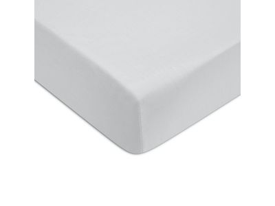 Cearceaf de pat cu elastic Descamps Unis Satin 180x200cm, Bleu-Gri