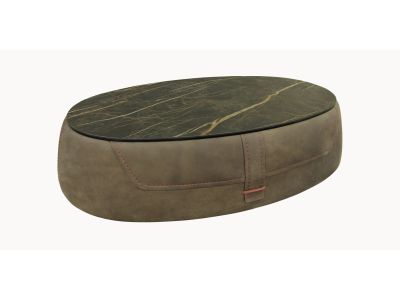 Masuta Gamma Dandy T157D cu top ceramic Noir Desir, piele Burt F614, HandMade in Italy