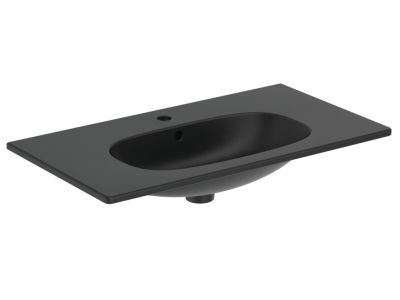 Lavoar Ideal Standard Tesi 82x45cm, montare pe mobilier, negru mat