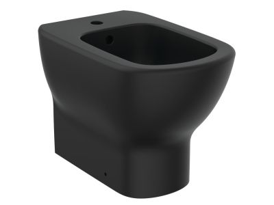 Bideu pe pardoseala Ideal Standard Tesi back-to-wall, negru mat
